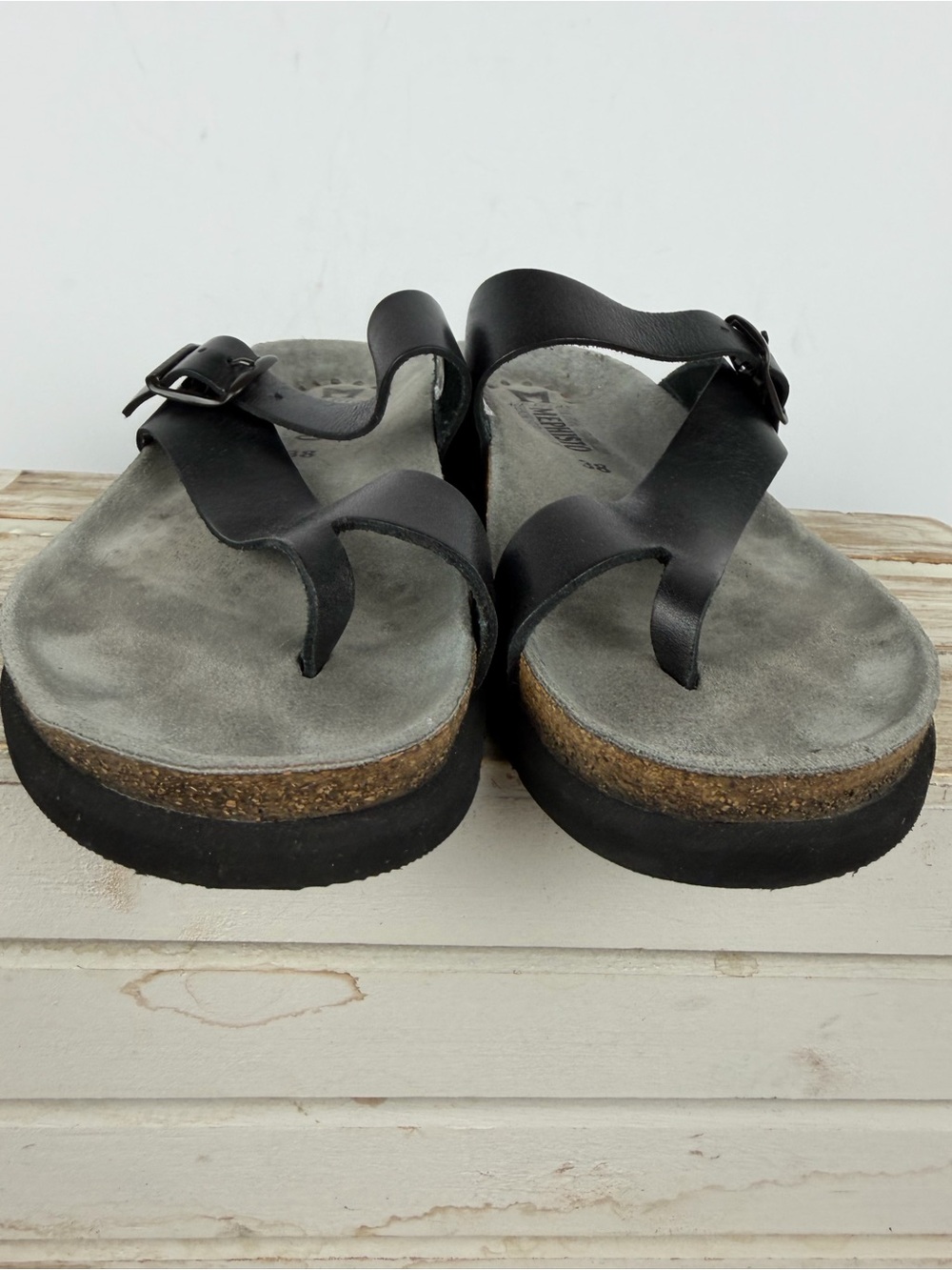 Mephisto Helen sandals in black Leather upper with cork size 8 - Picture 7 of 13